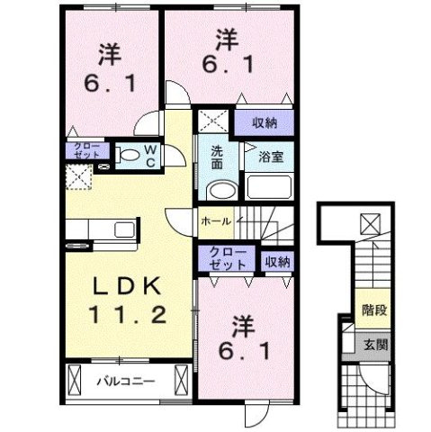 鶴見スクエアⅡ　　刈谷市近郊の賃貸ならクラスホーム刈谷店の間取り