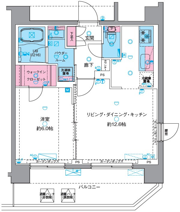 GENOVIA南千住Ⅵskygardenの間取り