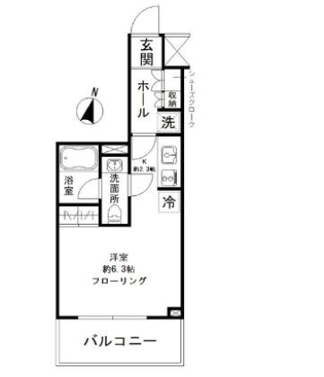 パークリュクス清澄白河の間取り