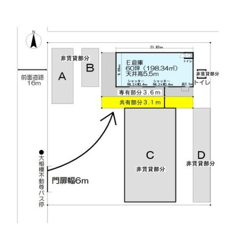 越谷市相模町５丁目の倉庫の間取り