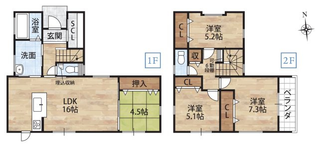 岩出森・新築戸建の間取り