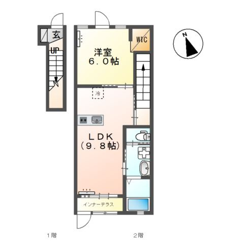 【間取り】 | アパートメント小浜　Ａ