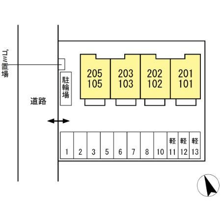Casa K＆K Ⅱの区画図
