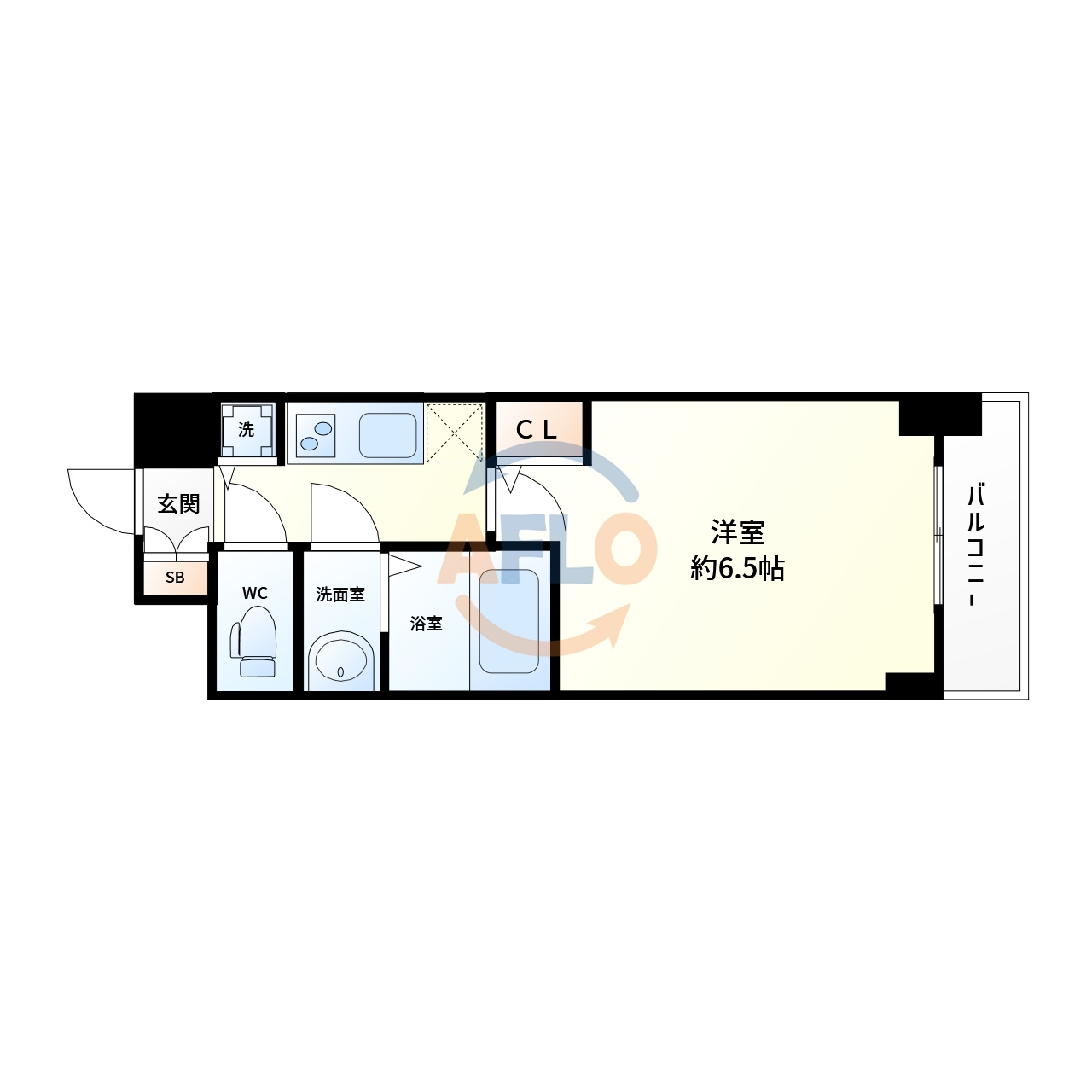 エスレジデンス江坂の間取り|S-RESIDENCE江坂　間取り