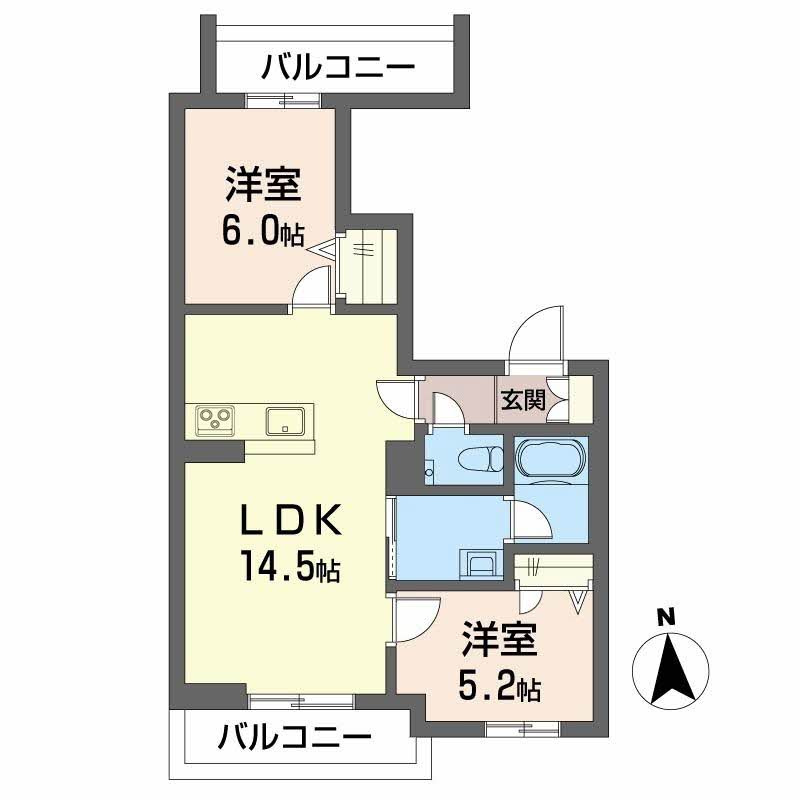 シャーメゾンプリメラ久留米の間取り