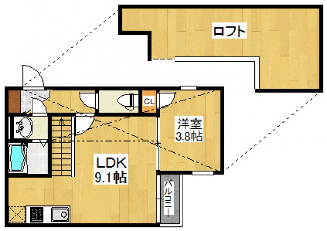 【間取り】 | パティオ博多南Ⅱ
