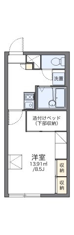 レオパレスパルシティ本町２２の間取り