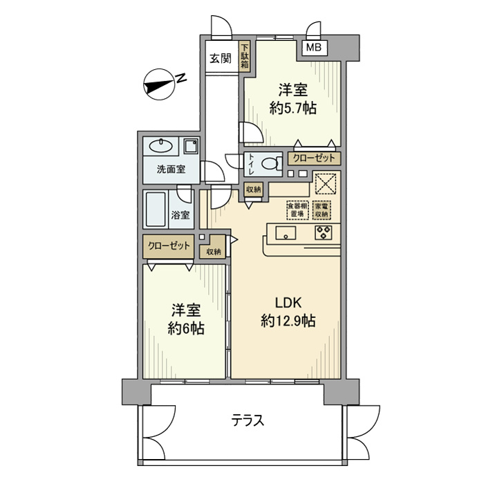ライオンズシティ戸塚の間取り