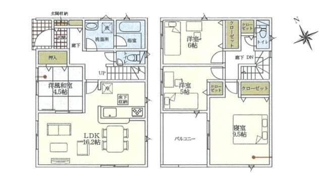 【間取り】 | 安城市根崎町南根47-1『仲介料無料』新築戸建て | 3号棟