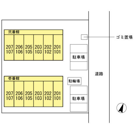 アネックス弐番館の区画図