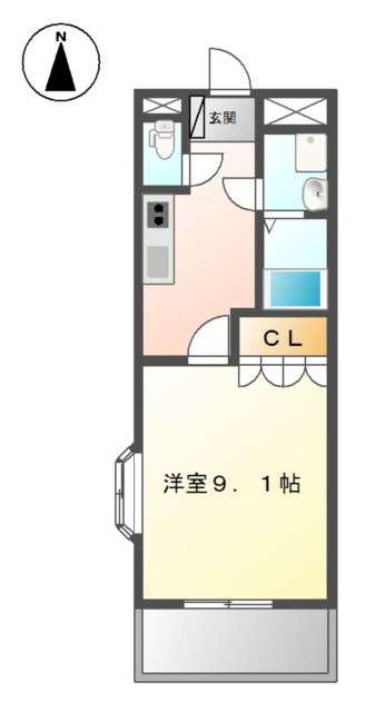 パピヨンⅡの間取り