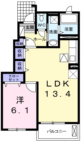 ソレイユ土山Ⅱの間取り