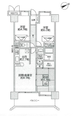 【間取り】 | ライオンズシティ松戸