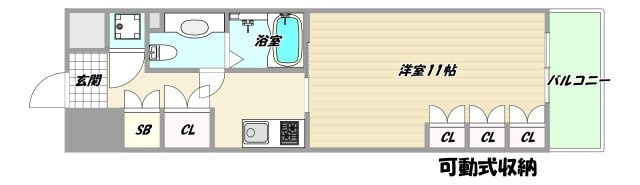 大阪市淀川区宮原２丁目の賃貸マンションの間取り