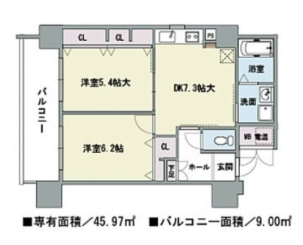 エスポルテ福島の間取り