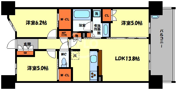 ザ・天王寺レジデンスガーデン＆ビスタ　天王寺小学校区の間取り|ザ・天王寺レジデンスガーデン＆ビスタ　間取り