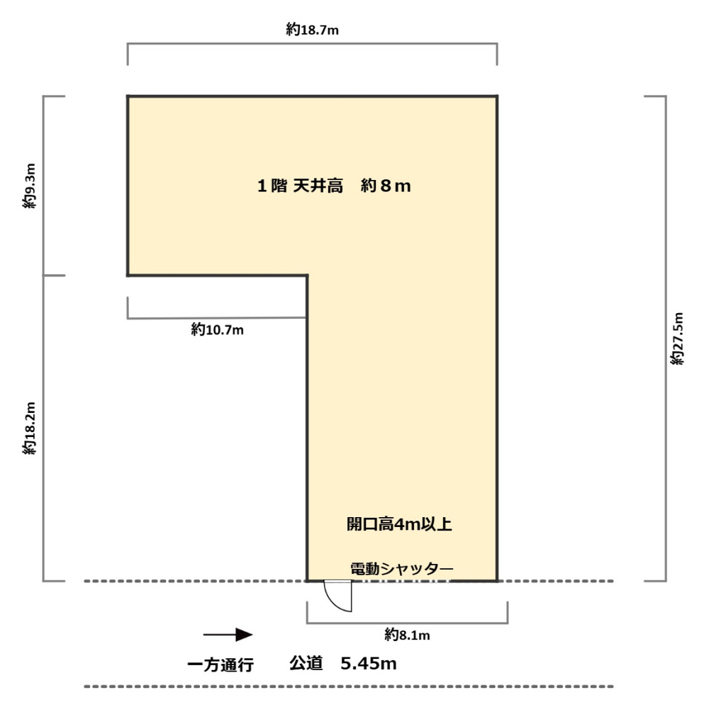 江戸川区中央３丁目の工場の間取り