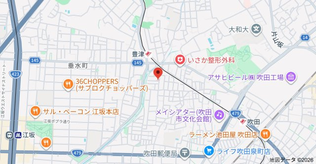 吹田市泉町５丁目戸建ての地図