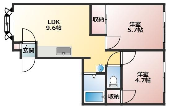 【間取り】 | 【CP対象】セトル南郷Ⅱ | 間取りです