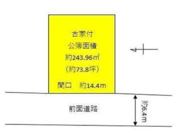 姫路市田寺山手町の売地の土地図