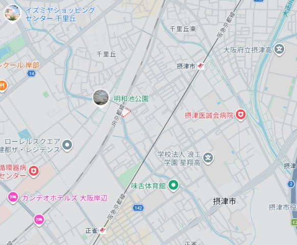 フジパレス千里丘東の地図