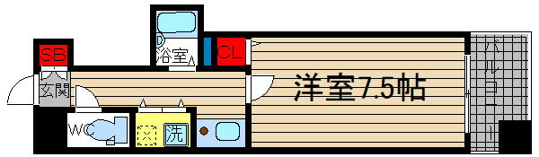 ソレアードトレスなんばWESTの間取り
