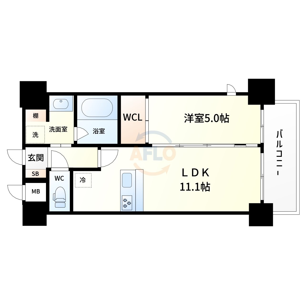 esteOeste難波元町の間取り|esteOeste難波元町　間取り