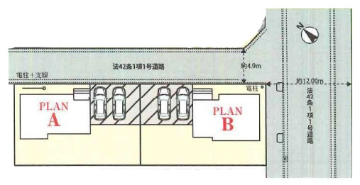 つくば市高野台3丁目10番　新築戸建　A号棟の区画図|区画図です♪