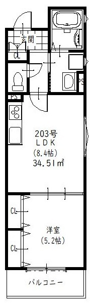 ラモーナ佃Ⅱ の間取り
