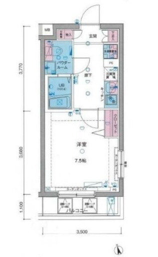 GENOVIA亀戸水神 skygardenの間取り