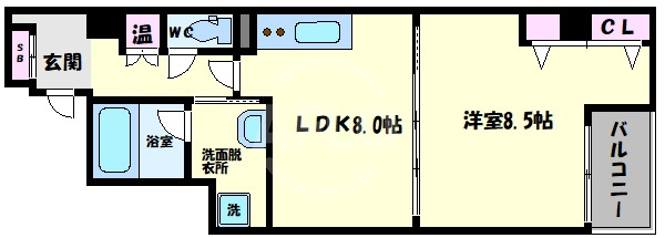 ベルシモンズ谷町の間取り|ベルシモンズ谷町　間取り