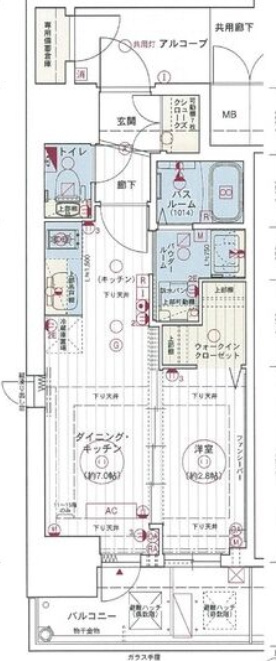 エステムコート名古屋新栄Ⅱアリーナの間取り