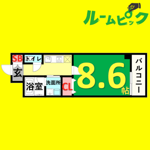 RIDGE大曾根　名古屋市賃貸　仲介手数料無料の間取り