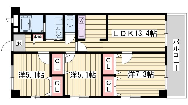 キャッスルコート福崎の間取り