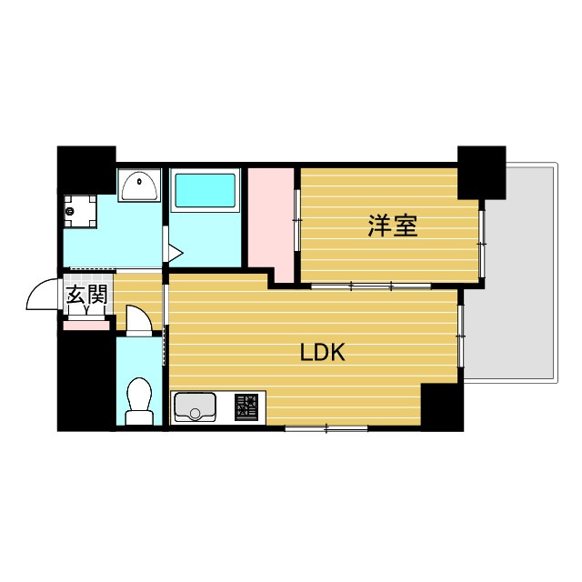 吹田市垂水町３丁目の賃貸マンションの間取り