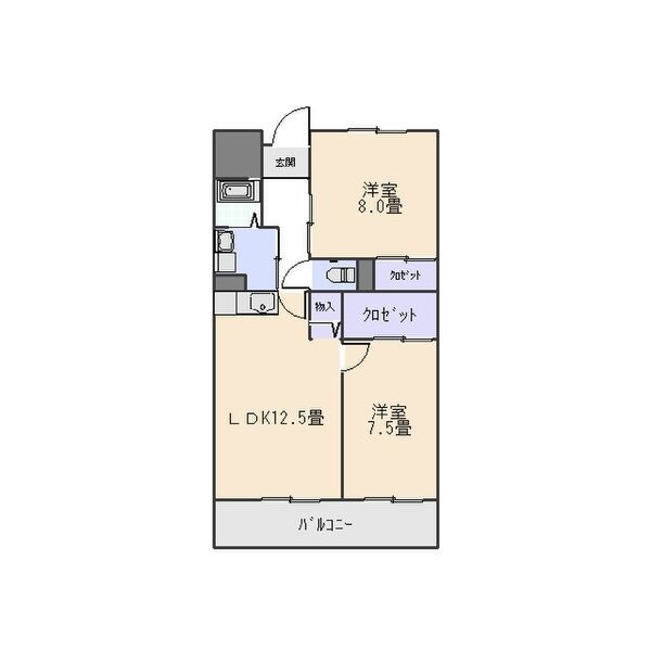 ハイライズ鴨田の間取り