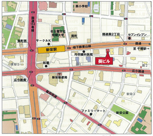葵ビルの地図