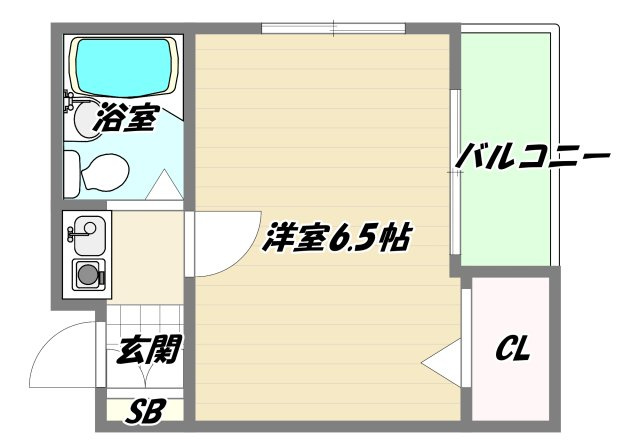 大阪市東淀川区東中島１丁目の賃貸マンションの間取り