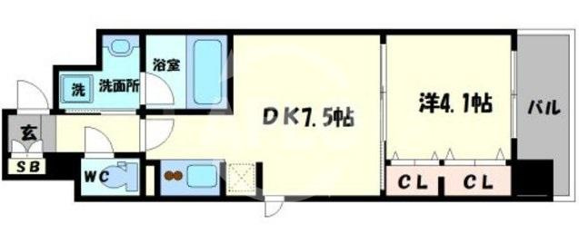 コンフォリア心斎橋ＥＡＳＴの間取り|コンフォリア心斎橋ＥＡＳＴ　間取り