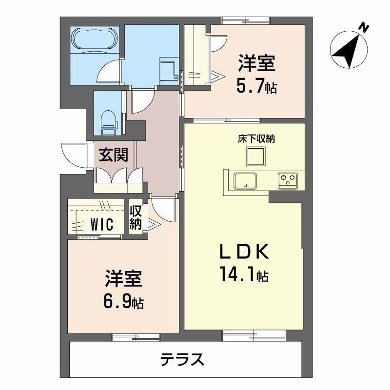 ヘミングウェイの間取り|間取り