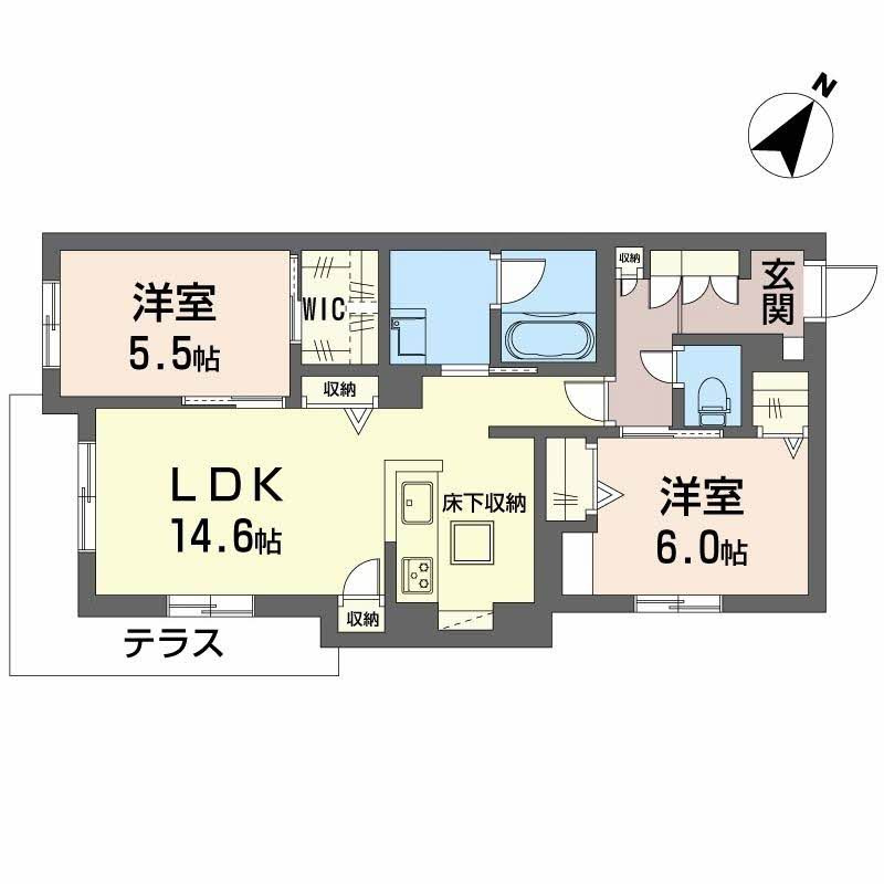 ヘミングウェイの間取り|間取り