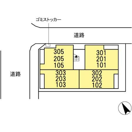 エクセリア昭和町の区画図
