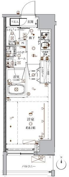 クレイシア入谷の間取り
