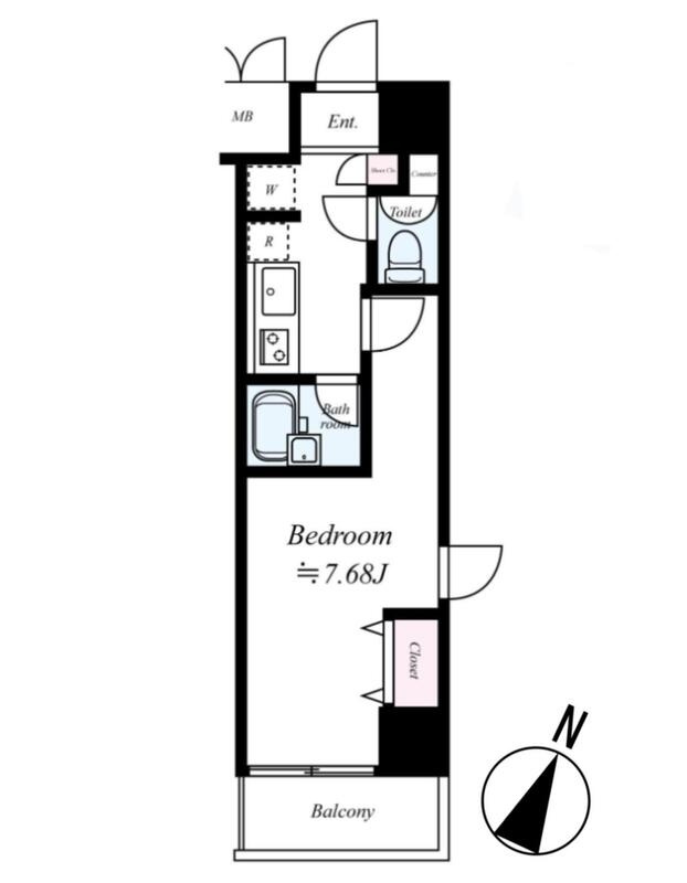 板橋区本町の賃貸マンションの間取り