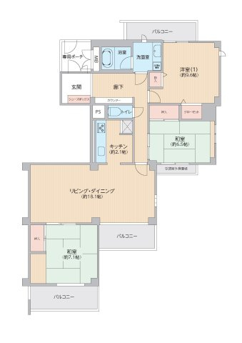 白鷹甲子園マンションの間取り
