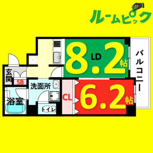 FS.幅下　名古屋市賃貸　仲介手数料無料の間取り