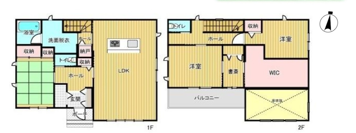 姫路市飾磨区英賀清水町２丁目の中古一戸建の間取り