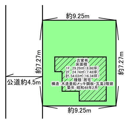 練馬区上石神井南町の土地図