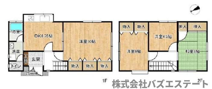 御立中　中古一戸建ての間取り