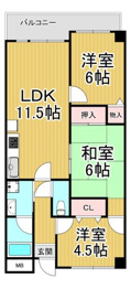 イーリス武庫之荘の間取り
